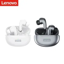 2 шт. Беспроводные наушники-вкладыши Lenovo LP5 с микрофоном (серебристый + белый)