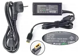 Блок питания для ноутбука Lenovo 20V, 2.25A, 45W коннектор (прямоугольный с иглой)