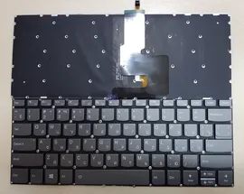 Клавиатура для ноутбука Lenovo Yoga 7000-14 серая, без рамки, с подсветкой