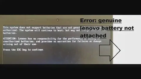 genuine lenovo battery not attached Fix It