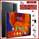 Lenovo Планшет 14 PRO с металлической текстурой Android 12, 16+1024 ГБ 12000 мАч поддержка Wi-Fi + SIM-карта + SD-карта + мобильная точка доступа, 10.1" 16 ГБ/1024 ГБ, шоколадный, черно-серый