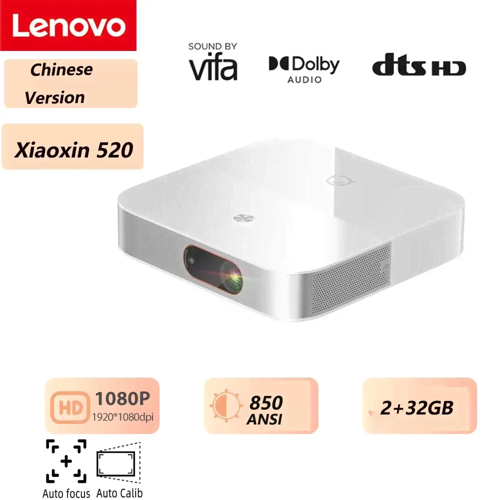 Lenovo Проектор Xiaoxin 520, 1920×1080 Full HD, DLP, белый