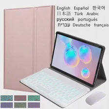 Чехол-клавиатура для Lenovo Tab K10 TB-X6C6 Чехол для планшета Funda для Lenovo Tab K10 TB-X6C6 Чехол Испано-русская клавиатура с подсветкой