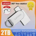 Lenovo 2 ТБ USB 3.0 Флэш-накопитель 2 В 1 Type-c USB Memory 1 ТБ 512 ГБ 256 ГБ 128 ГБ Водонепроницаемый Высокоскоростной OTG Флешка Идеи Подарка
