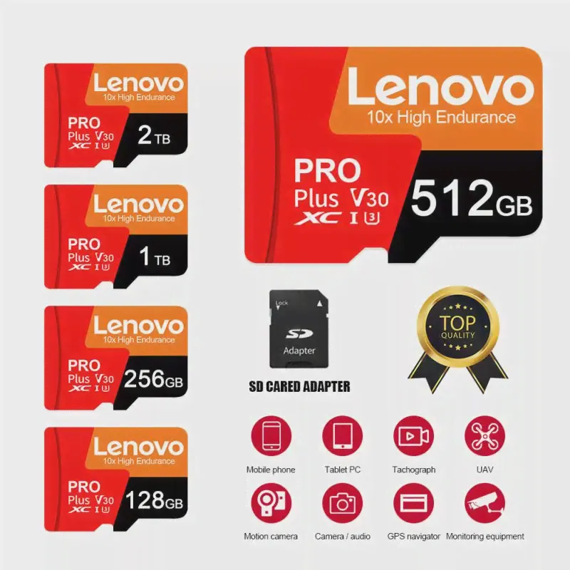 Флеш-карта Lenovo A2 V30 U3, карта памяти Micro TF SD, стандарта SD C10 U1, ТБ, флеш-карта для планшета-0