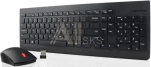 421967 Клавиатура + мышь Lenovo Essential клав:черный мышь:черный USB беспроводная slim-0