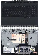 Клавиатура для ноутбука Lenovo Legion 5-15ARH05 черная с черным топкейсом